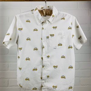 Pizza Print Old Navy Button Down Shirt